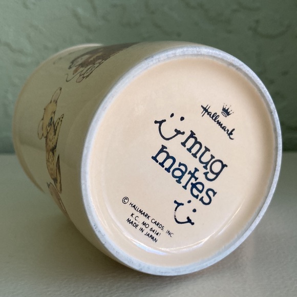 Vintage Hallmark Baby Animals Friendship Coffee Mug Tea cup Mug Mates Japan - Picture 8 of 11